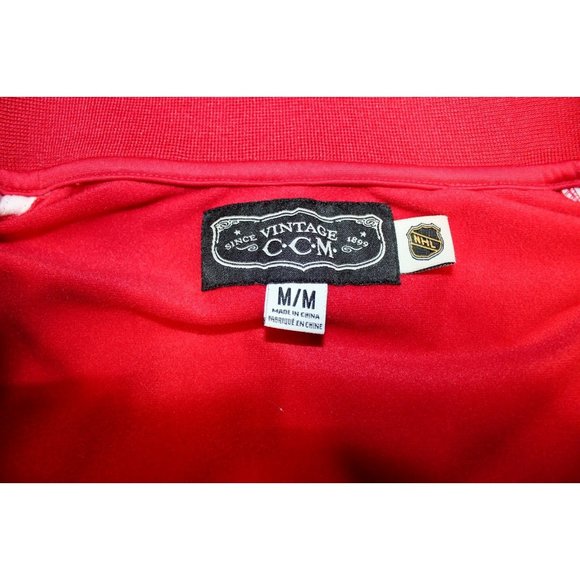 NHL Hockey Vintage Detroit Red Wings Full Zip Track Jacket Medium CCM - Picture 7 of 10